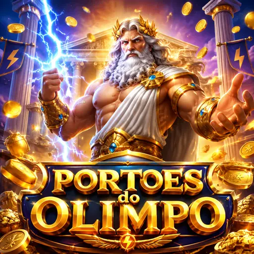 Cartão do slot Gates of Olympus com portões dourados do Olimpo