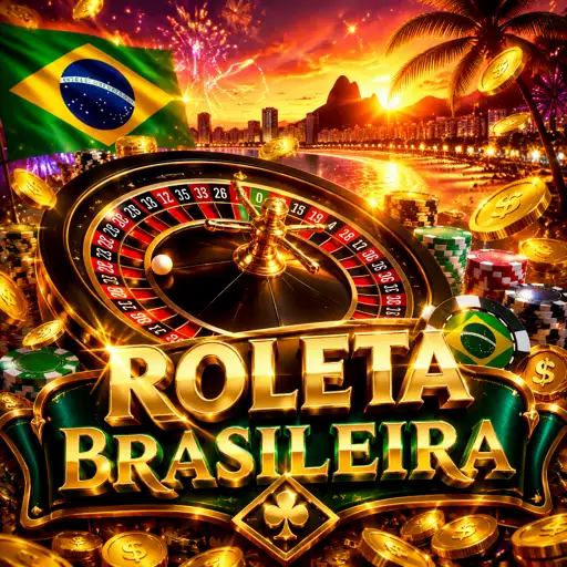 Cartão da Roleta Brasileira ao vivo com mesa dourada e crupiê